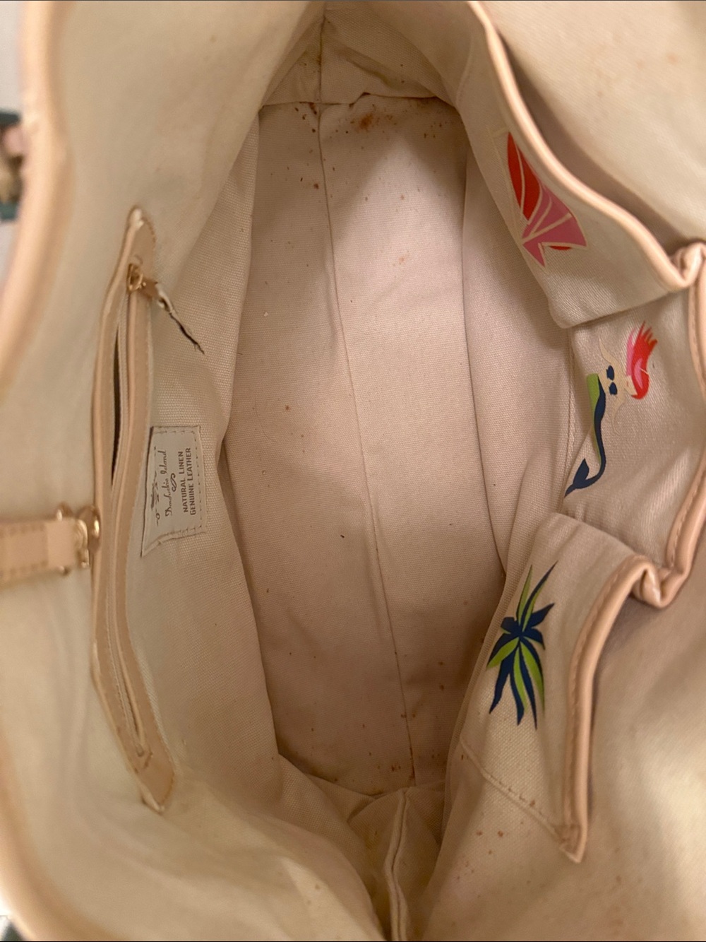 Spartina 449 Blue and Cream Sea Islands Tote - Picture 3 of 3